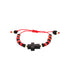 The Genuine Azabache Bracelet for Baby Adjustable Red Rope provides spiritual protection with its vibrant mix of red and black beads and a central black cross-shaped bead. It is elegantly finished with an adjustable red cord and bead accents, making it ideal for those who value both style and meaning.